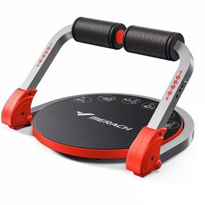 Adjustable Resistance Ab Workout Machine With Automatic Rebound red
