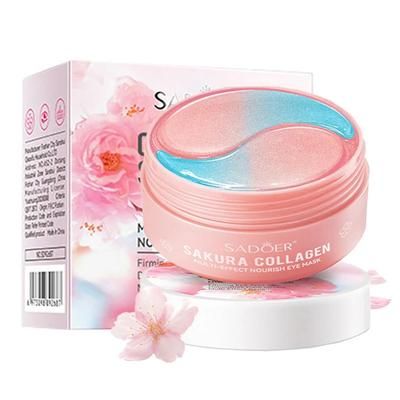 Anti Dark Circle Eye Mask, Sakura Collagen Infused Eye Patches For Bags Removal, Hydration & Skin Firming, Treatment Anti Dark Circle Eye Mask, Sakura Collagen Infused Eye Patches For Bags Removal, Hydration & Skin Firming, Treatment