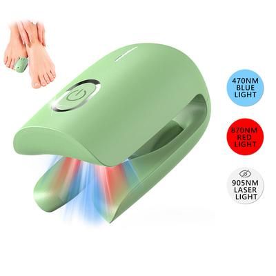 Nail Fungus Laser Device Super Pulsed Invisible Light Smart Remove And Repair Fungal Nail, Portable, Rechargeable green