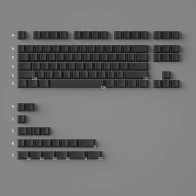 GMK Minimalist Red 140 Key Keycap Set Cherry Profile Japanese PBT Dye Sub Keycaps For MX Mechanical Keyboards side Print Black