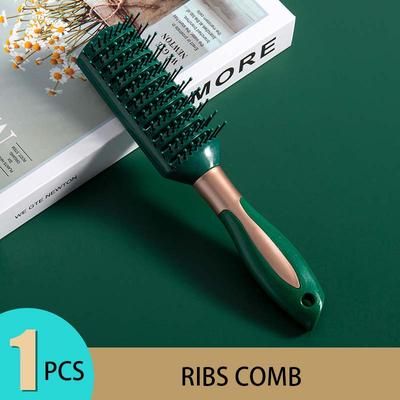 Hair Massage Air Cushion Comb, Anti Static Detangling Hairbrush For Scalp Care & Salon Styling ribs comb