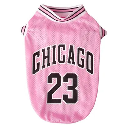 Basketball Jersey Dog Shirts, Lightweight Mesh Sportswear For Puppies & Cats, Breathable Summer Pet Clothing pink xs
