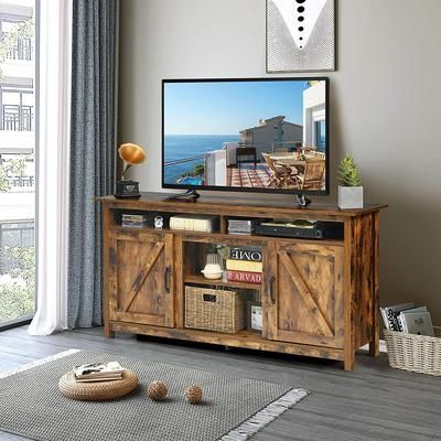 60 Inch Industrial Fireplace TV Stand With Shelve & Cabinet Holds TVs Up To 65 Inches, Multi Storage Media Console 60 Inch Industrial Fireplace TV Stand With Shelve & Cabinet Holds TVs Up To 65 Inches, Multi Storage Media Console