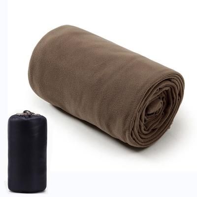 Ultra Light Fleece Sleeping Bag Liner, Portable Polar Travel Sheet For Camping & Backpacking brown