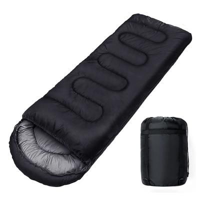Lightweight 4 Season Camping Sleeping Bag Warm Envelope Design For Backpacking & Outdoor Adventures black