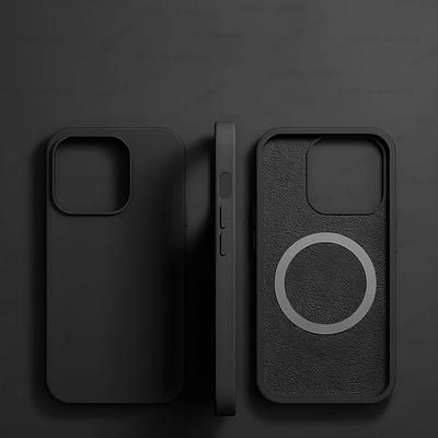 Magsafe Liquid Silicone Case For IPhone, Ultra Thin, Magnetic, Wireless Charging & Shockproof Cover black iphone 13
