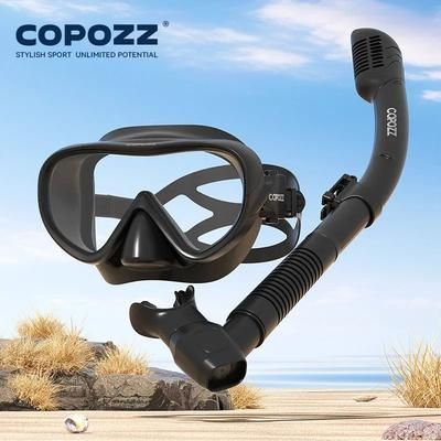 Full Vision Snorkel Mask Set With Underwater Diving Equipment black Set