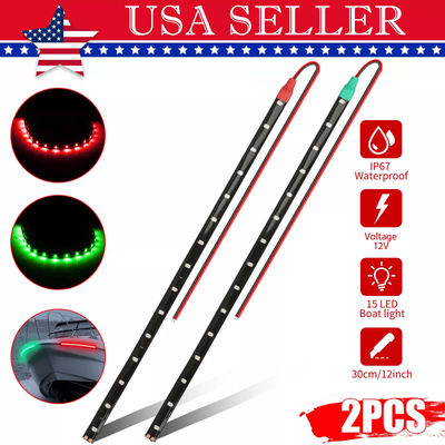 Red Green Submersible Navigation Light Waterproof Marine Boat Bow LED Strips For Pontoon, Yacht, Dinghy, Kayak, Fishing Red Green Submersible Navigation Light Waterproof Marine Boat Bow LED Strips For Pontoon, Yacht, Dinghy, Kayak, Fishing