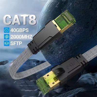 CYANMI Cat8 Ethernet Cable For High Speed Internet, 40Gbps LAN Patch Cord With Shielded STP For Router And Modem 0.5m