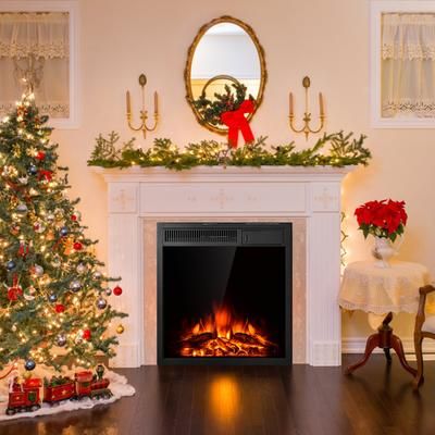 Electric Fireplace Insert, 22.5 Inch Freestanding Or Recessed Heater For Home & Office Electric Fireplace Insert, 22.5 Inch Freestanding Or Recessed Heater For Home & Office