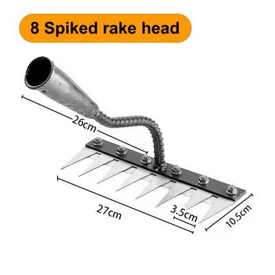 Artifact Farm Tool Sturdy Iron Gardening Hoe, Weeding Rake & Soil Nail For Efficient Soil Loosening 8 Teeth
