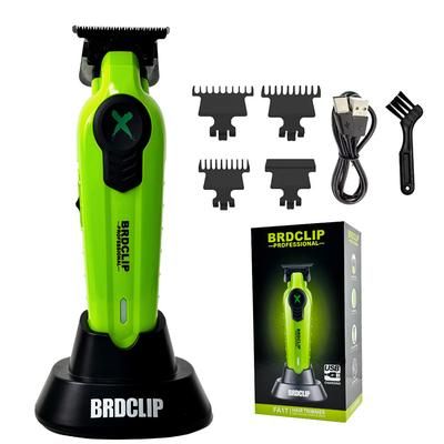 FA1T Green Hair Trimmer, Pro Electric Barber Clipper For Fading, Carving & Detailing With Charging Dock Included fa1t With Box