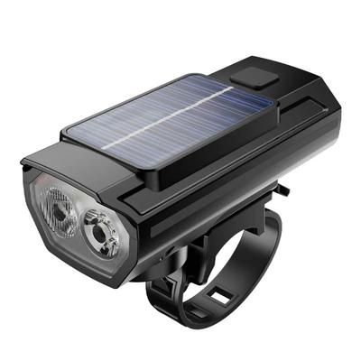 Solar Bicycle Light With Horn, TYPE C Rechargeable MTB Road Bike Front Lamp & Flashlight With Battery qd 4602