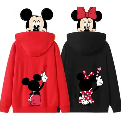 Mickey Mouse and Donald Duck Children Clothes Sweatshirts Zip Up Hoodie Kid Girl Boy Sweatshirt Zipper Hoody Casual black Tops