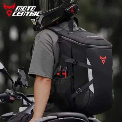 Motorcycle Backpack for Men 28L Waterproof Helmet Backpack with Reflective Strip,Laptop Bag, Travel Sport Travel School Bag