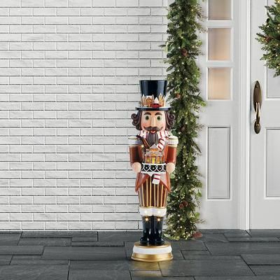 4 ft. LED Gingerbread Nutcracker - Frontgate - Outdoor Christmas Decor