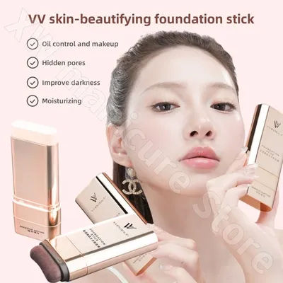 VV Double-head Liquid Foundation Stick Concealer Light and Brighten Skin and Waterproof for Long-lasting and Never Take Off 20g