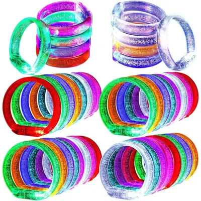 10/20/30/50 Pcs Led Glow Bracelets Wristbands Glow In The Dark Party Supplies Neon Light Up Bracelet Wedding Party Decor