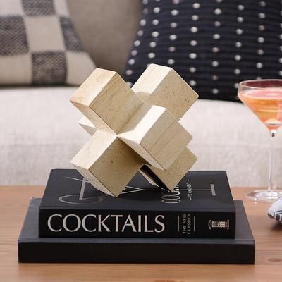 Sandstone Decorative Cubic Cross - Grandin Road