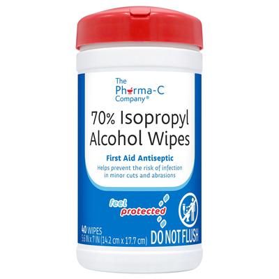 The Pharma-C Company Antiseptic Skin Wipe Isopropyl Alcohol Towelette Canister (851821_PK)