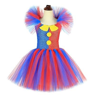 Settimana del libro 2026 Joker Clown Pomni Halloween Outfit Costume Circo Carnevale Costume Cosplay Bambini Ragazze Carnevale Mardi Gras Spettacolo Festa Palcoscenico Costumi di Halloween facili Travestimento