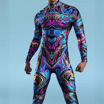 Costume di Carnevale Tuta Intera Costumi zentai con motivi Costume Cosplay Body Stampa Costume Sexy Halloween Per uomo Per donna Ragazzi Costume per Feste Performance Mascherata Bambini Adulti