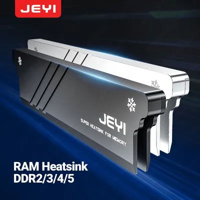JEYI DIY Memory RAM Heatsink With Thermal Pads, Desktop RAM Cooler DDR Radiation Dissipate for PC DDR2/DDR3/DDR4/DDR5