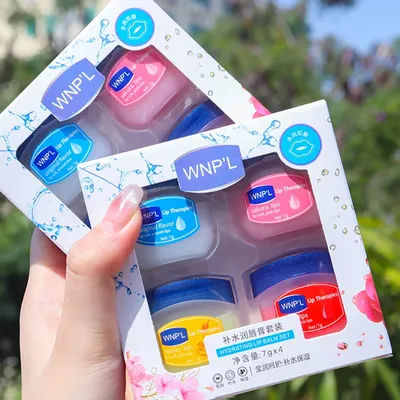 4pcs/box Natural Plant Lip Balm Moisturizing Plump Lipstick Oil Makeup Base Anti-Cracking LipsPlumper Skin Care