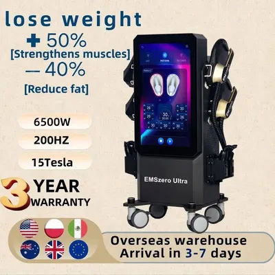 EMSzero Sculpt Machine 15Tesla 6500w 200HZ EMS RF Fat Slimming Burning Muscle Stimulation Body Sculpting Electromagnetic Therapy