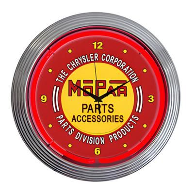 Neonetics 15-Inch Mopar Red Vintage Neon Clock