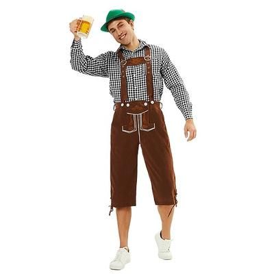 Carnevale Birra Oktoberfest Oktoberfest Abiti Mascherata Lederhosen Bavarese Tedesco Stile Tradizionale Prati Per uomo Carnevale Feste Halloween Panno in stile tradizionale