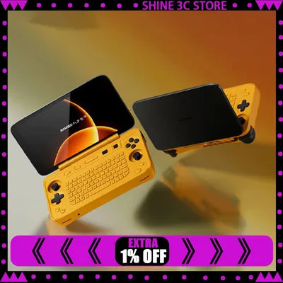 AYANEO FLIP 1S KB Flip Game Console 7" 1080P 144Hz OLED Screen Portable Handheld Console HX370 8840U With Keyboard Game Machine
