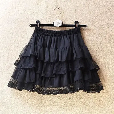 Jupe courte en dentelle blanche pour femme, jupe gâteau, taille haute, fine, ligne a, jupe bouffante de princesse, été