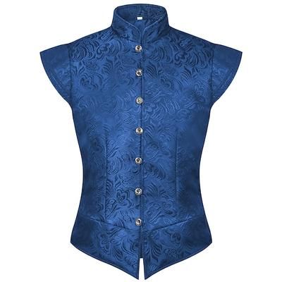 Rococò Vittoriano Rinascimento Gilet Principe Nobile Jacquard Costume Per uomo Halloween Carnevale Performance LARP Fiera Rinascimentale Adulti Gilet