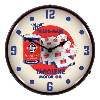 Collectable Sign and Clock Skelly Motor Oil Backlit Wall Clock