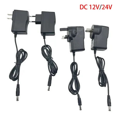 DC12V 24V Universal Power Supply Adapter AC110-240V 1A/2A/3A/5A/6A/8A/10A with EU/US/AU/UK Plugs for LED Strip Light Converter