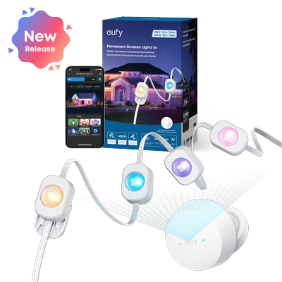 eufy Permanent Outdoor Lights S4 (200ft with 144 LED Lights) White