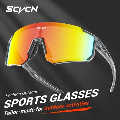 SCVCN New Men Bicycle Sunglasses Women Outdoor Cycling Glasses MTB Driving Bike Eyewear Sports Running Hiking UV400 Goggles