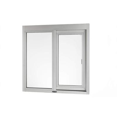 QuikServ IFSC-4040 (9182-CL) 48"W x 48"H Clear Aluminum Right-to-Left Manual Drive-Thru Window, Silver