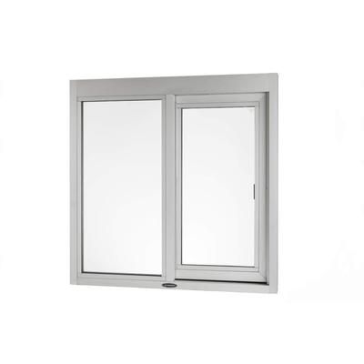 QuikServ IFSC-4040 (9182-CL) 48"W x 48"H Clear Aluminum Right-to-Left Manual Drive-Thru Window, Silver
