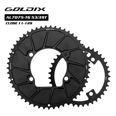 GOLDIX 110BCD 2X Aero Chainring for SHIMANO 12/11S - Compatible with Dura-Ace R9200 Ultegra R8100 105 R7100 4-Bolt Crankset