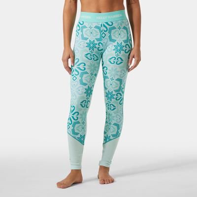 Helly Hansen Women's Lifa Merino Midweight Graphic Base Layer Trousers Blue L