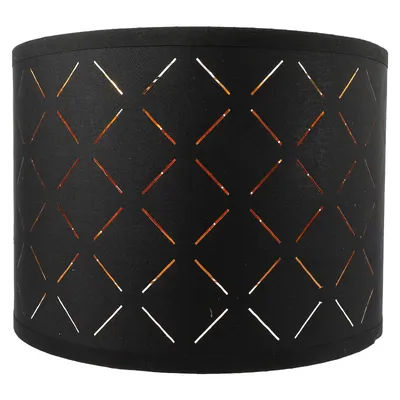 Abat-jour noir pour chambres à coucher, grand abat-jour de bureau, couverture en tissu, accessoires d'éclairage décoratifs modernes