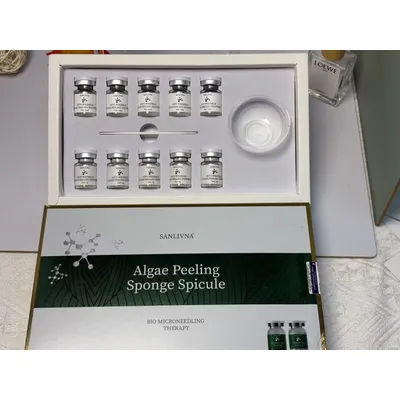 Seaweed Algae Bio-Peel Kit for Acne Treatment Whitening Melasma Facial with Silicone Mask Functional Skincare Set