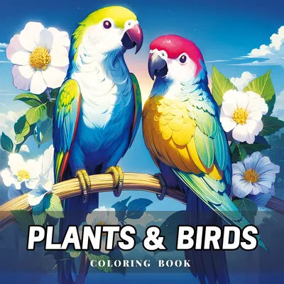 PLANTS & BIRDS Coloring Book 26 Pages Original Design For Children Adult Picture Book Kill Time Graffiti Painting Drawing