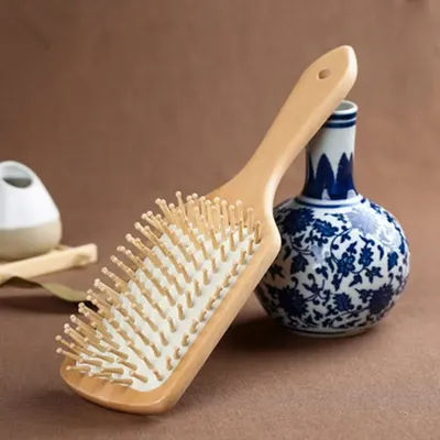 Professional Wood Comb Hairbrush Comb Scalp Healthy Bamboo Comb Healthy Paddle Cushion Hair Loss Styling Massage Brush Hair Car