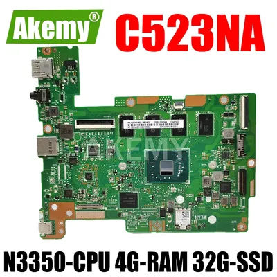 For ASUS HighPerformance Mainboard C223NA Laptop Motherboard C423NA C523NA C223N CPU N3350 N4200 N3450 2GB 4GB RAM 100% Tested