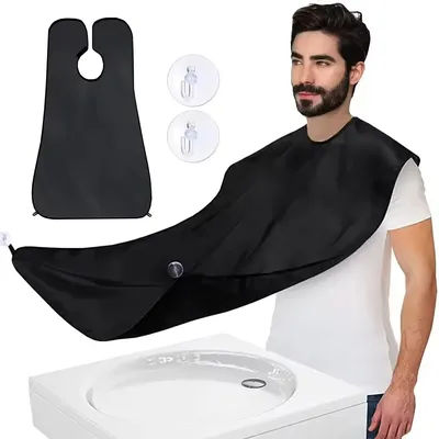 Men's Beard Apron Beard and Mustache Shaving Apron Cape Bib Shave With Suction Cups Beard Shaving Apron Shaving Cloth 120*78 CM