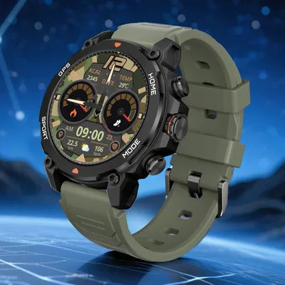 ​ ​ Pinteek Smartwatch militare Tracker sportivo per nuoto all'aperto impermeabile con bussola - Smartwatch per chiamate Bluetooth per uomo ​ ​