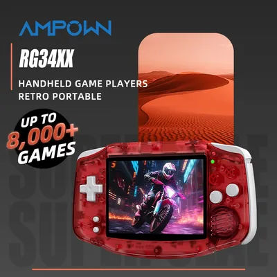 AMPOWN Anbernic RG34XX Handheld Game Player 3.4'' IPS Display Linux Portable Video Game Console for Retro Games Win600